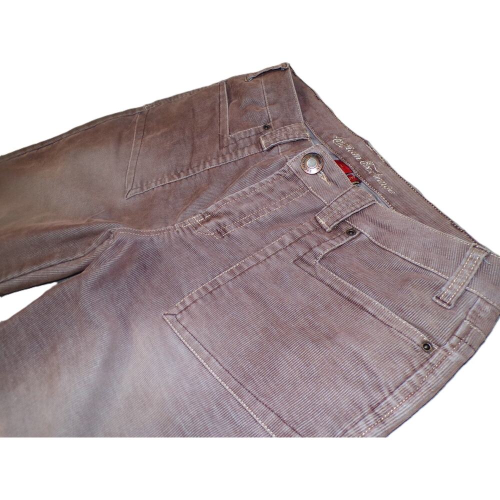 Y2k Blazer L Flare Pants 32x33 Burgundy Corduroy Grunge Boho American Exchange - Picture 12 of 16